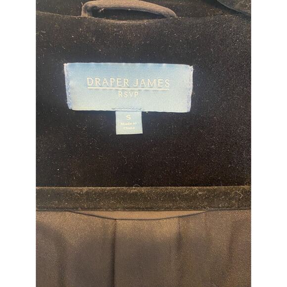 Draper James Blazer Womens Small Black Velvet Witchy Career Office Work Jacket - Picture 5 of 11